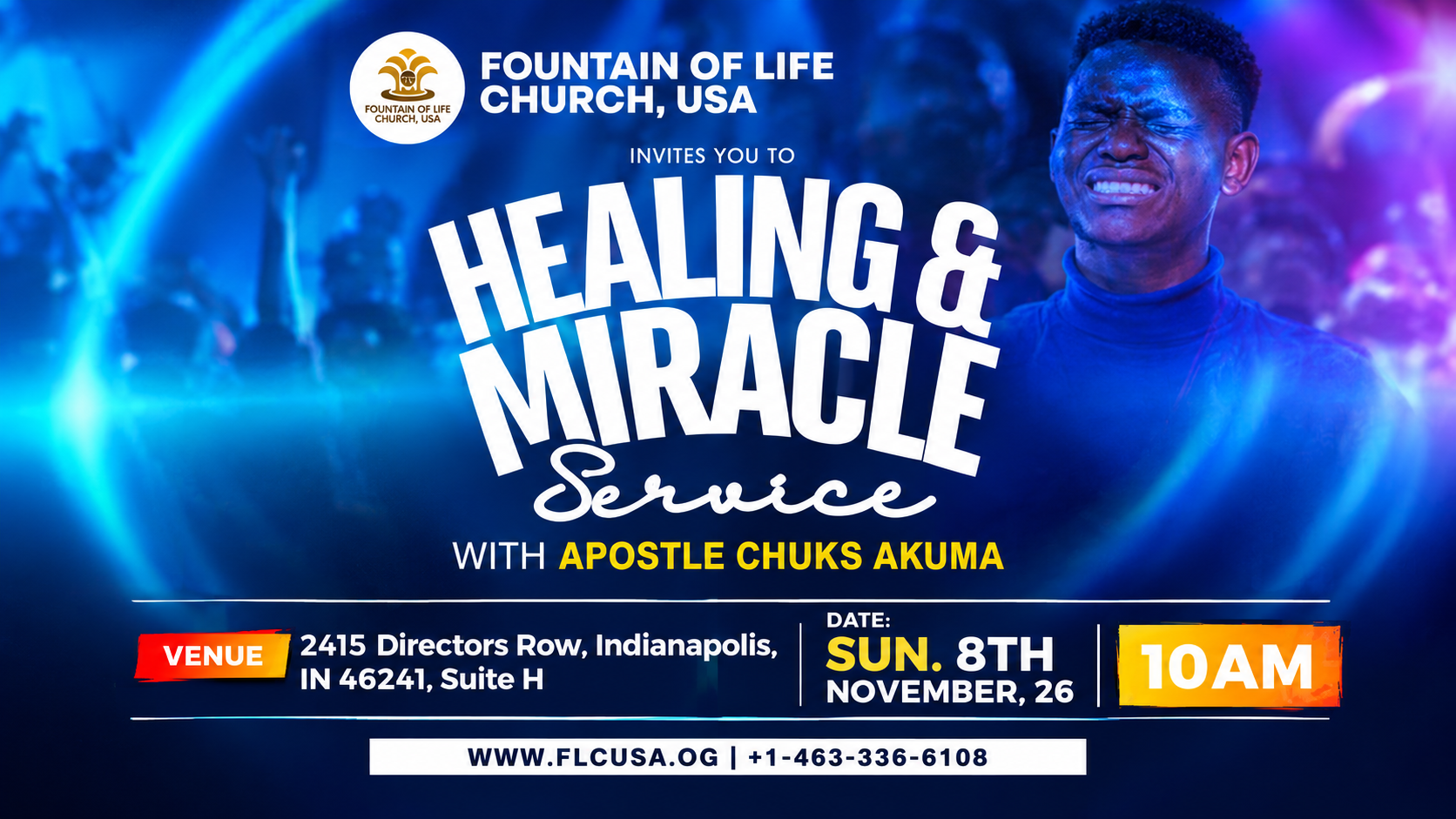 Healing & Miracle Service flyer